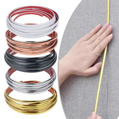 PVC Self-adhesive Decorative Tape 0.8CM*5M Bumper Seam Sticker Wall Edge Corner Anti-collision Protection Strip Household Supply