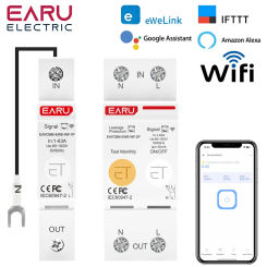 eWeLink WiFi MCB Smart Circuit Breaker 1P 2P 63A Switch Energy Metering Timer Relay kWh Voltage Current Protector Remote Contro
