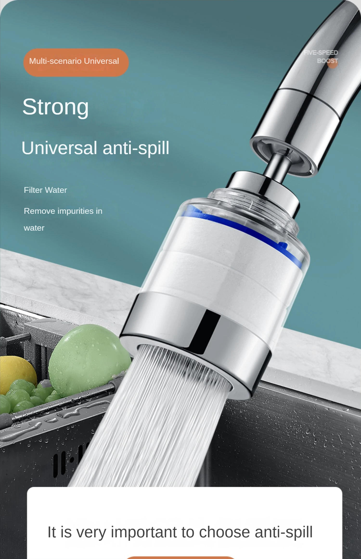 Description Picture 5 of itemWater Filter for Sink Universal Faucet Mount Water Filtration System for Tap Water Purifier Reduces Chlorine Bad Taste, 99% Lead