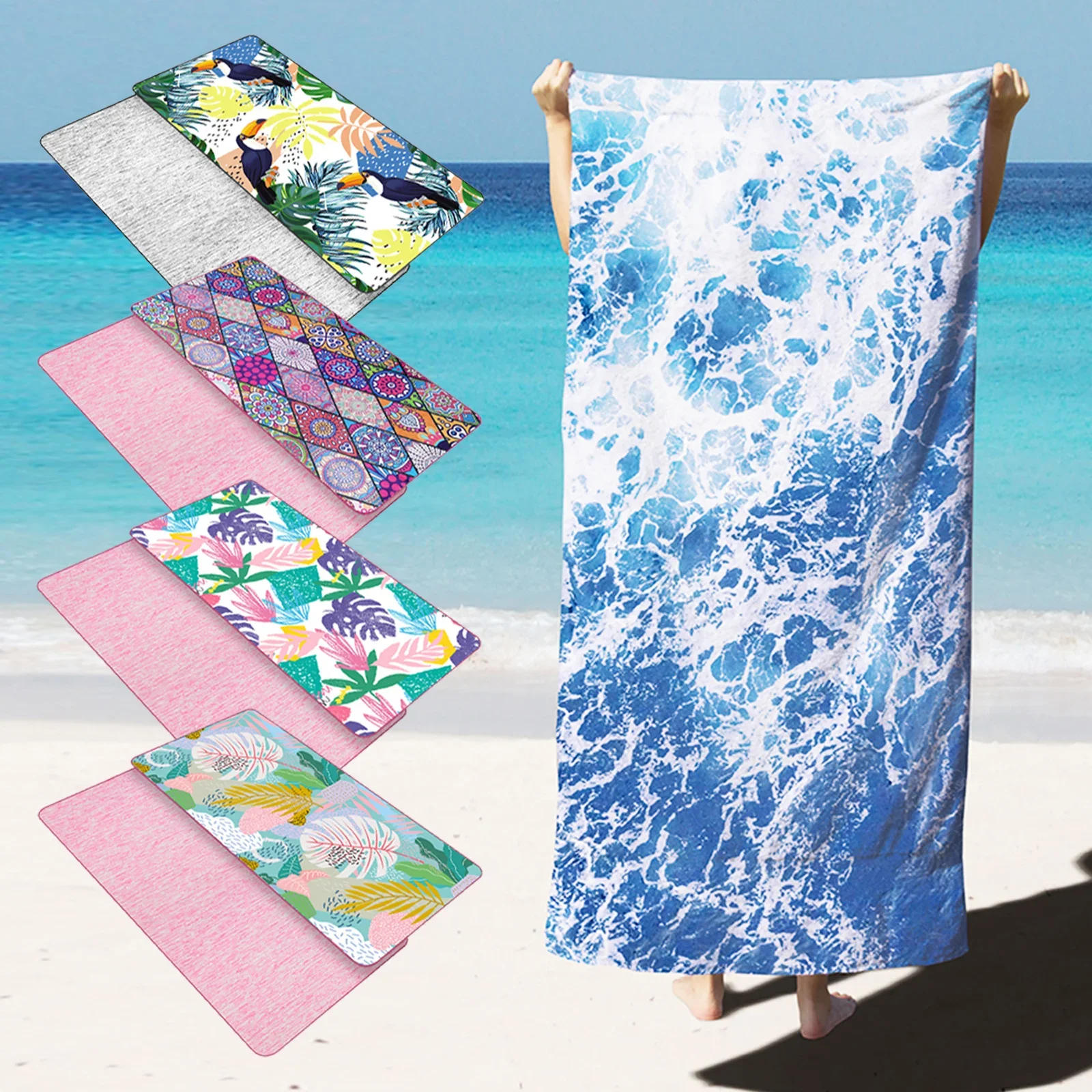 Description Picture 4 of itemWatercolor Lily 26 Alphabet Beach Towel Extra Large Bath Towel Soft and Absorbent - Great for Outdoor Camping, Vacation