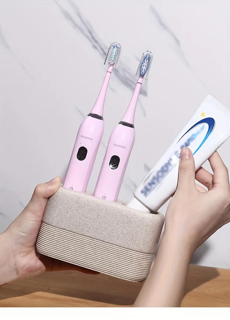 Description Picture 2 of itemFashionable resin electric toothbrush holder - independent shower storage, no power required - suitable for bathroom tidying