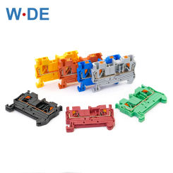 10pcs Din Rail Terminal Block PT-2.5 Push In Terminal Connector Spring Screwless Electrical Wire Conductor PT2.5 Wire Connector