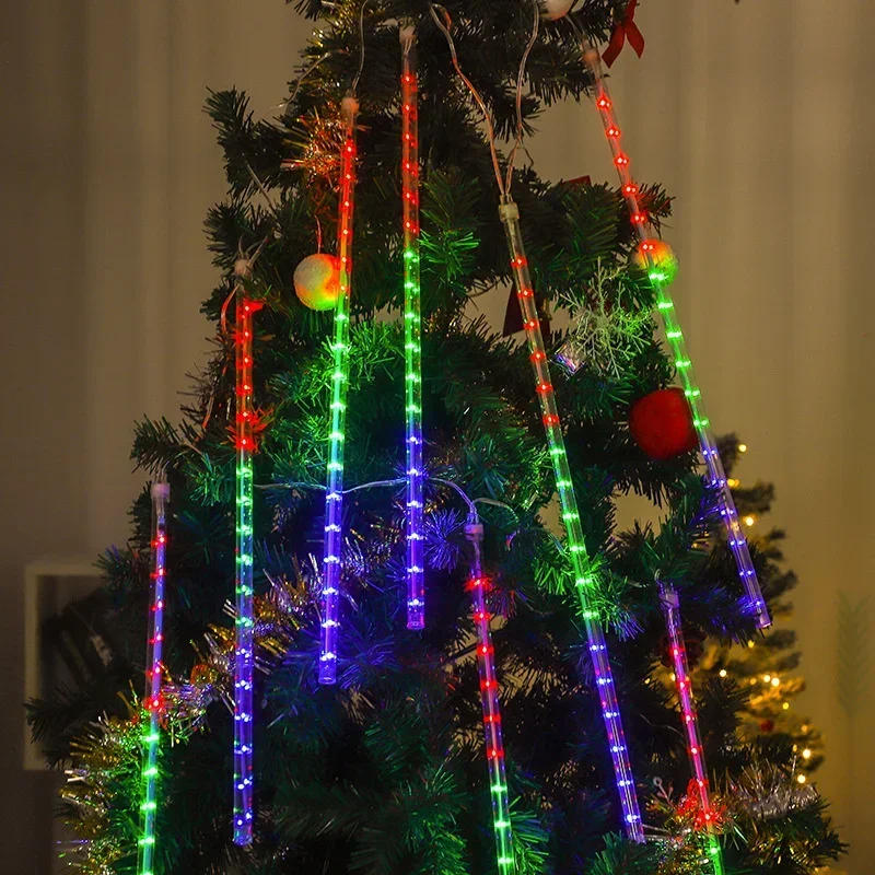 Description Picture 6 of itemOutdoor Christmas Decor 1/2/3/4 Set LED Meteor Shower String Lights Holiday Lighting Garden Party Decorations Rain Drop Falling