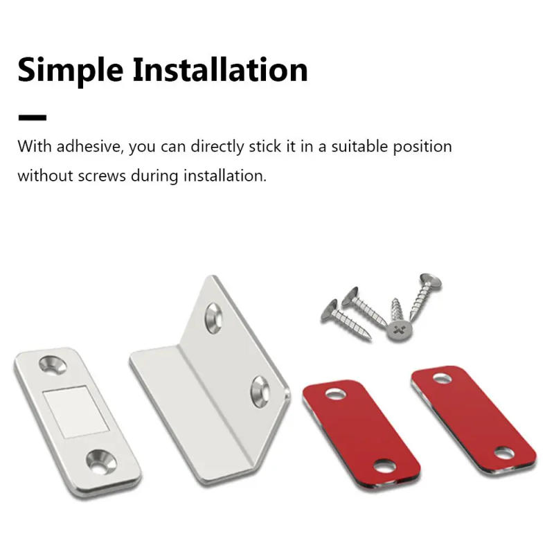 Description Picture 6 of itemStrong Magnetic Door Closer L Type Cabinet Catches Latch Magnet Wardrobes Door Stopper Cupboard Ultra Thin