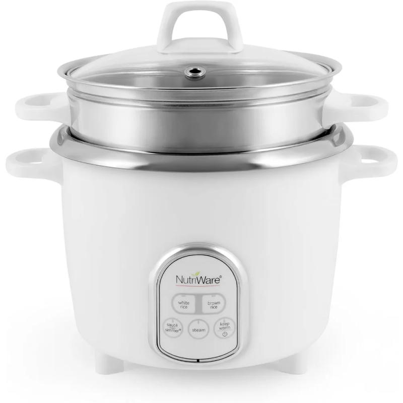 Description Picture 2 of itemHousewares 14-Cup (Cooked) Digital Rice Cooker and Food Steamer, White