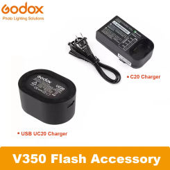 Godox UC20 USB Battery Charger C20 DC Charger for Charging Godox VB20 V350F V350C V350S V350N V350 On-Camera Flashes Battery