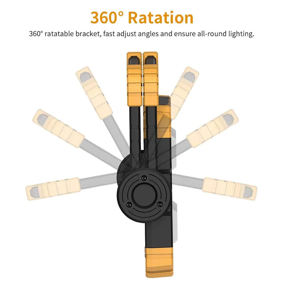 Description Picture 4 of itemPortable Camping Lamp Outdoor Spotlight Waterproof Flashlight Emergency Rechargeable Foldable Lanterna Fishing Repair Work Light