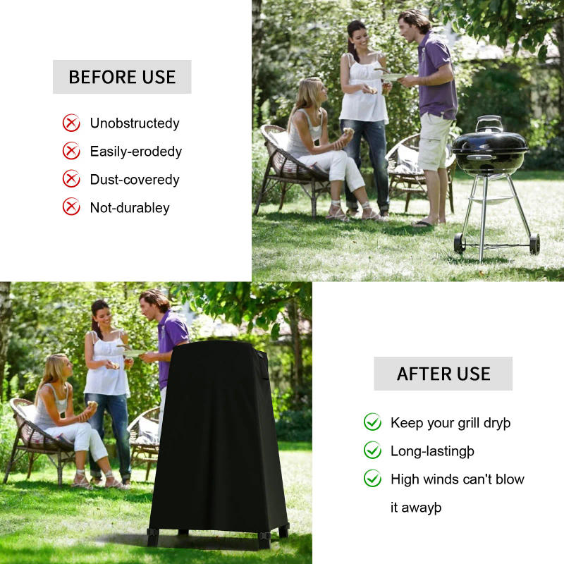 Description Picture 5 of item600d BBQ Grill Barbeque Cover Anti-Dust Waterproof Weber Heavy Duty Charbroil BBQ Cover Outdoor Rain Protective Barbecue Cover
