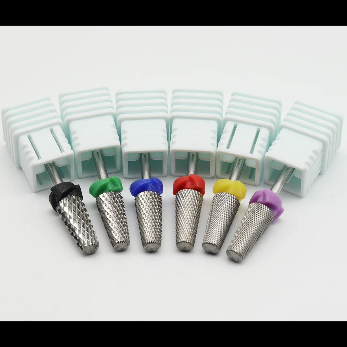 Description Picture 3 of item5in1 Cross Tooth Tapered Safety Carbide Nail Drill Bits With Cut Drills Carbide Milling Cutter Remove Gel