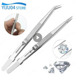 Precision Industrial Tweezers Anti-static Magnetic Stainless Steel Tweezers Set For Electronics Soldering Maintenance Hand Tools