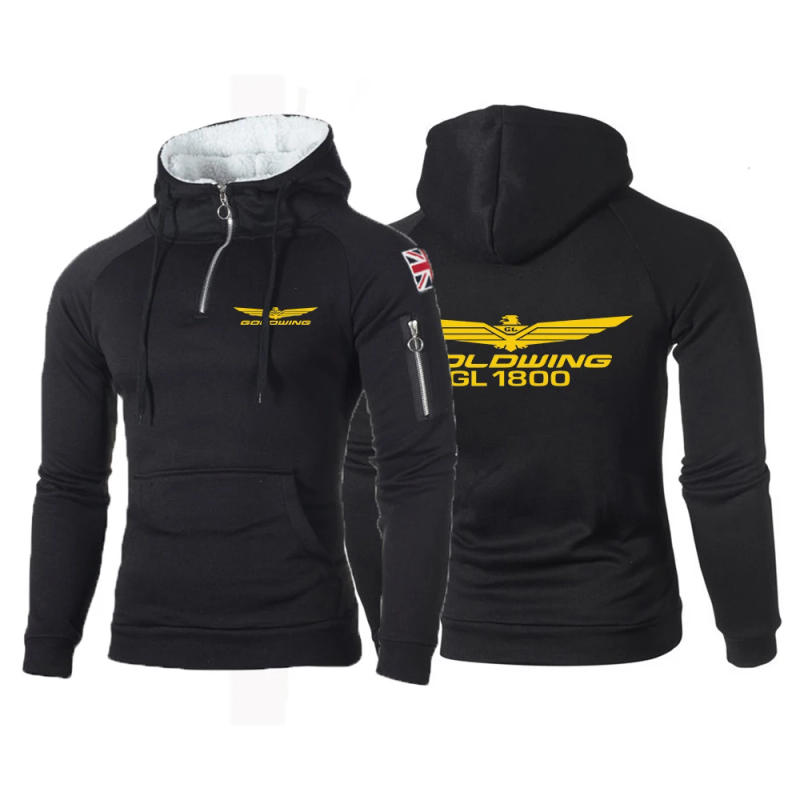 Description Picture 5 of item2023 new men's Golden Wing GL 1800 motorcycle shirt sweatshirt fleece sports hooded comfortable leisure fitness pullover top