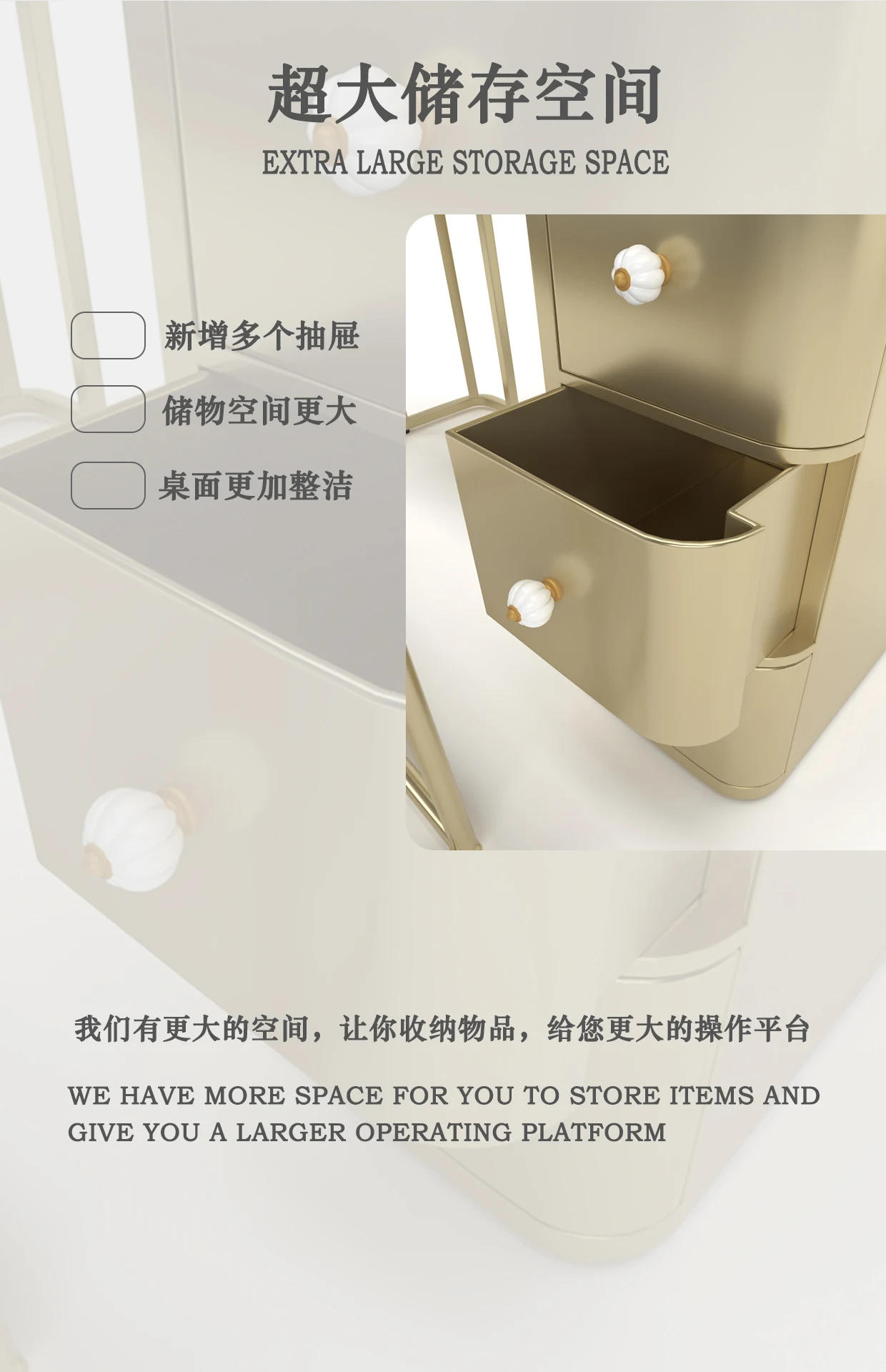 Description Picture 4 of itemStand Rest Nail Table Workstation Desk Yoocel Nordic Nail Table Cabinets Powder Tavolo Unghie Professionale Manicure Furniture