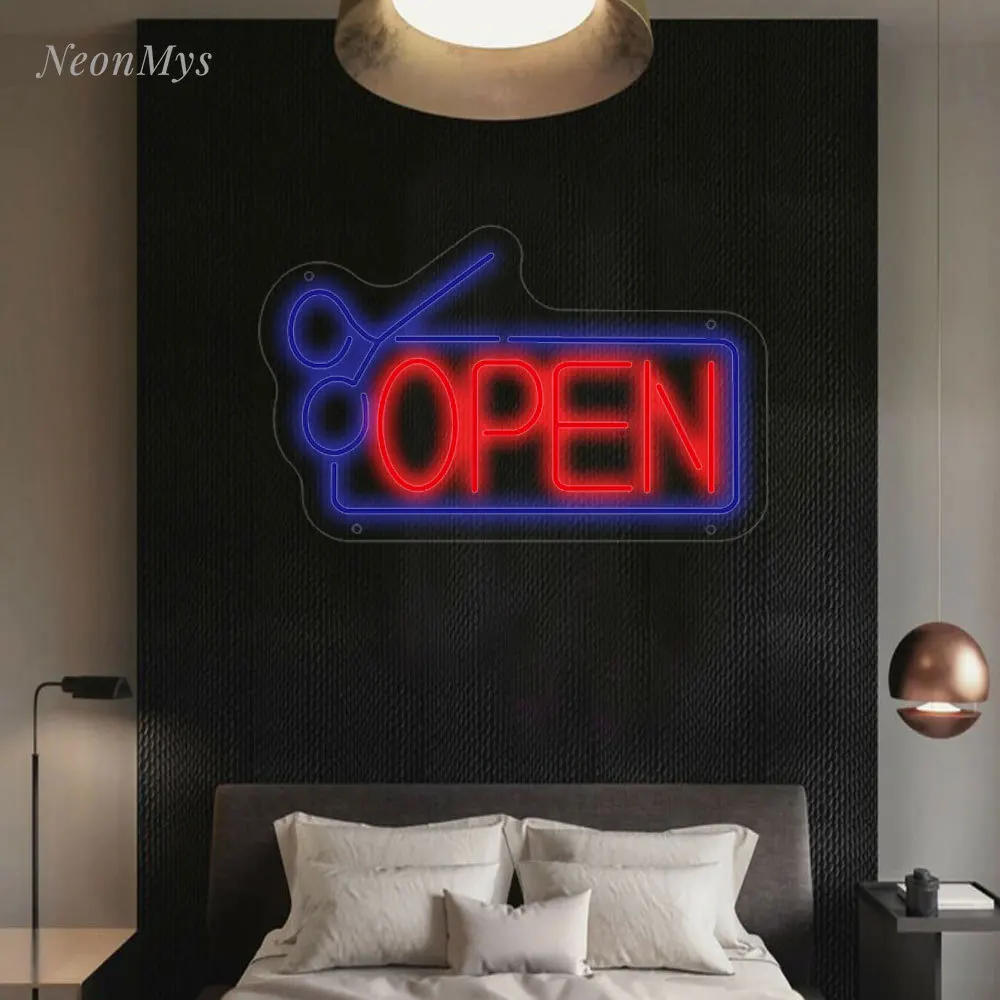 Description Picture 2 of itemOpen Neon Sign LED Wall Night Lights Hanging Decor Neon Lamp for Home Business Bar Club Coffee Store Decoration Custom Signs