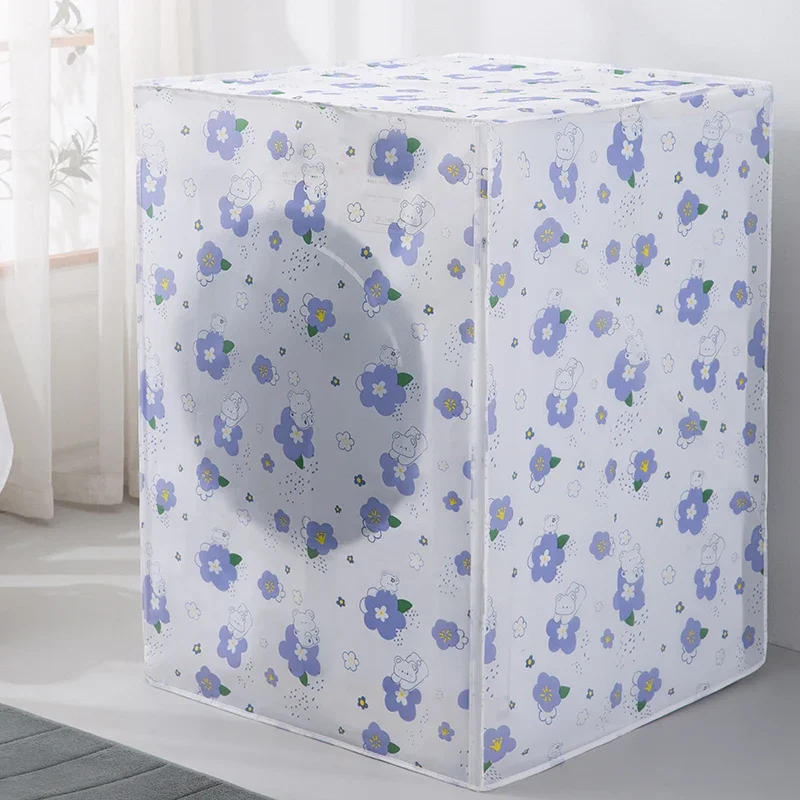 Description Picture 5 of itemDrum Washing Machine Dust Cover Cute Cartoon Print Transparent Waterproof Covers Household Dust Cloth For Washing Machine New