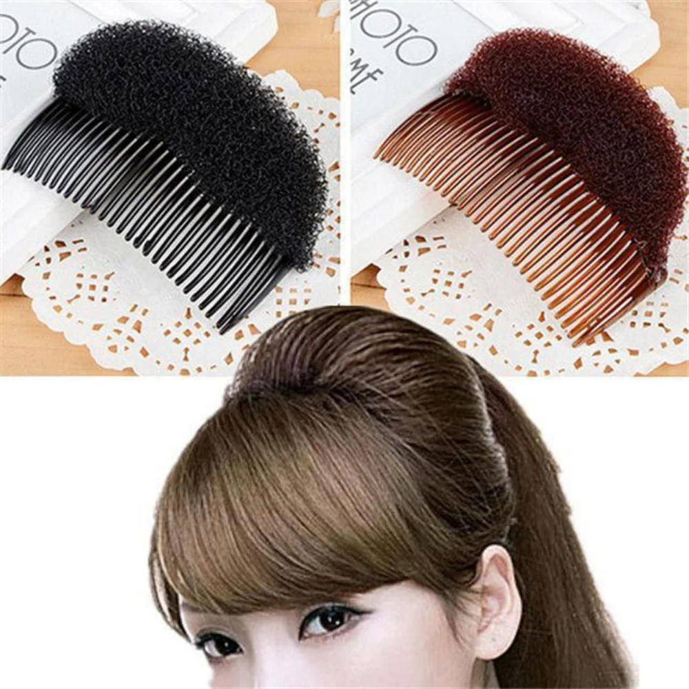 Description Picture 5 of itemHair Head Puff Cushion Invisible Fluffy Hair Clip Pad Sponge Pins Bun Bump Volume Hair Base Women Girls Hair Style Accessories