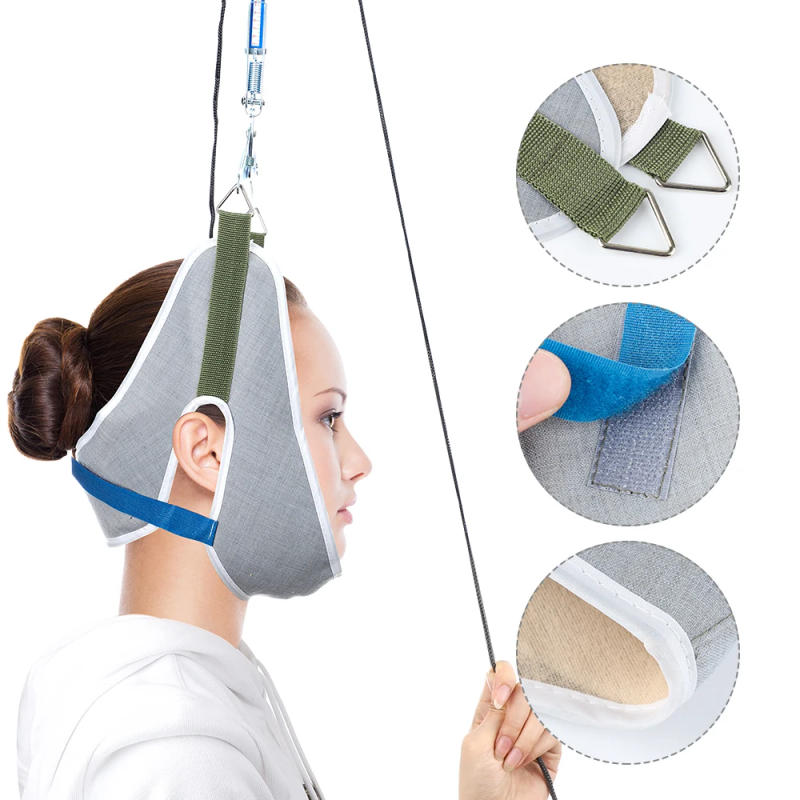 Description Picture 3 of itemOver Door Hanging Neck Traction Kit Cushion Belt Brace Adjustable Cervical Correction Stretcher Back Head Massager
