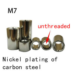 M7 Carbon Steel Bushing,Round hollow Spacers Without Threads,Shaft Bushing,Screw Bushing, Spacer Bushing, Guide Bushing,