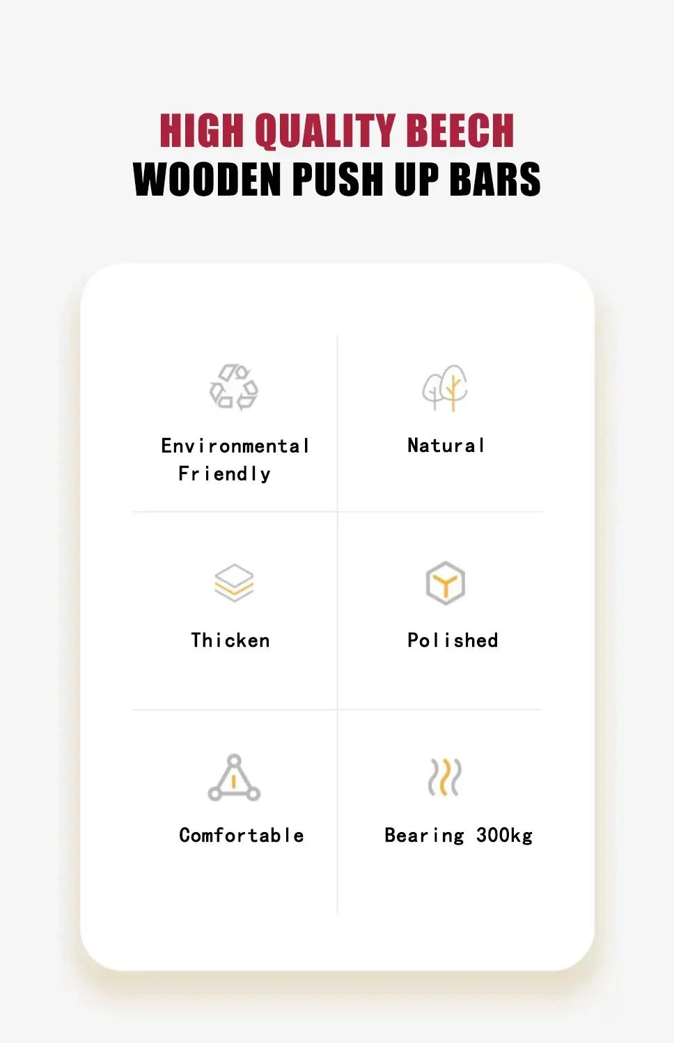 Description Picture 3 of itemPush Up Russian Stand Wooden Single and Parallel Bars Inverted Stand Practice Solid Wood Strength Training Equipment