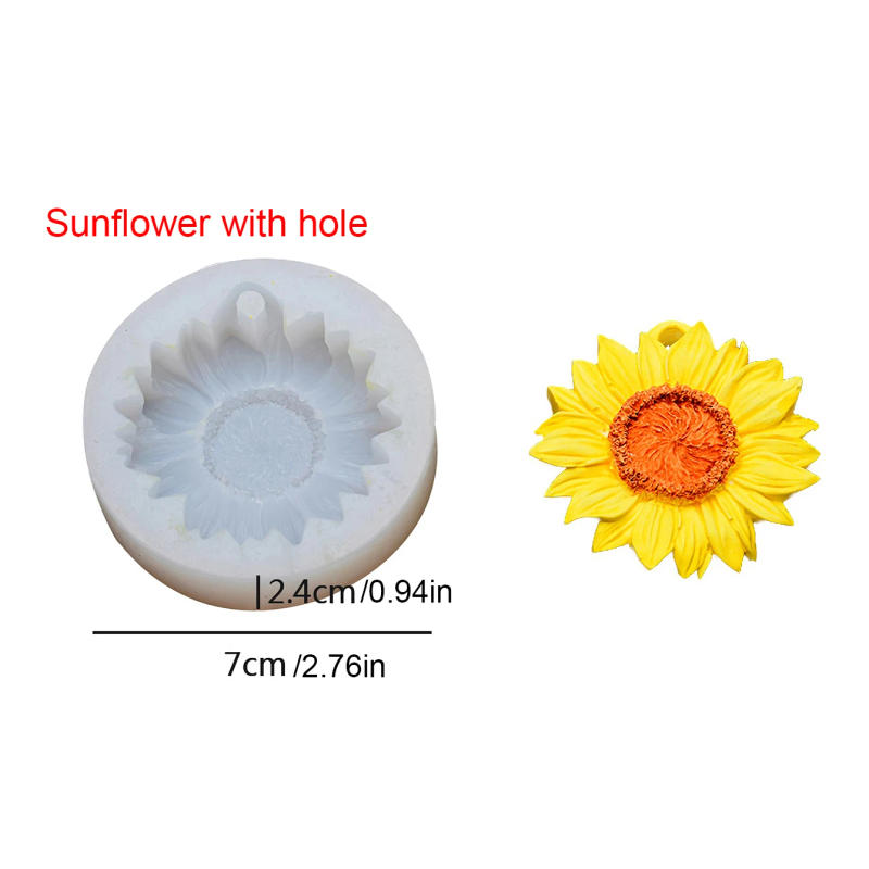 Description Picture 6 of itemDIY Flower Handmade Daisy Sunflower Scented Candle Silicone Mold Soap Gypsum Epoxy Resin Hanging Mold Home Candle Cup Decor