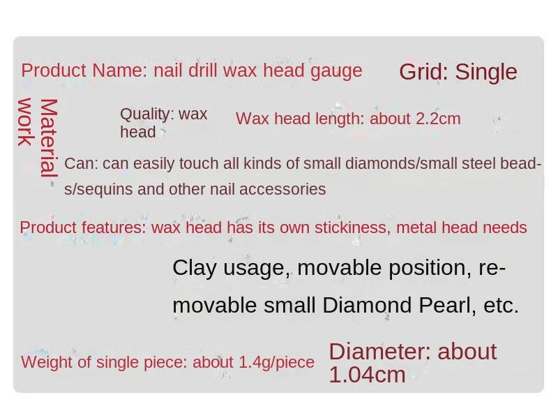 Description Picture 3 of itemRhinestone Wax Pen Head for Nail Art Gem Picker Tool,Replacement Tip for Rhinestone Picker Wax Pencil For Rhinestone Nail Tools