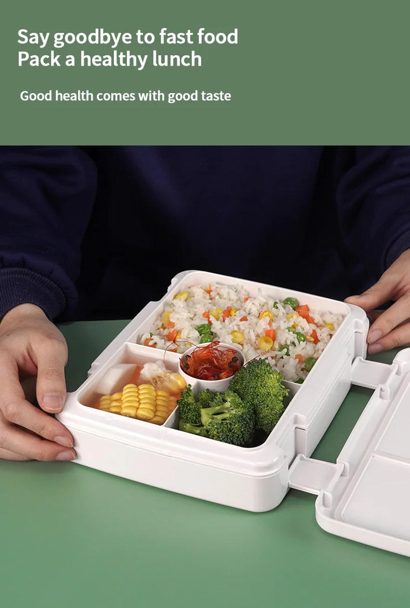Description Picture 3 of itemKids Lunch Box Leak-Proof, 4-Compartment Bento-Style Box - Ideal Portion Sizes for Ages 3 to 7 - BPA-Free, Dishwasher Safe