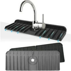 Drain Water Retaining Sink Anti-spray and Pad Silicone Faucet Splashproof Water Absorbent Pad Bathroom Kitchen Accessories New