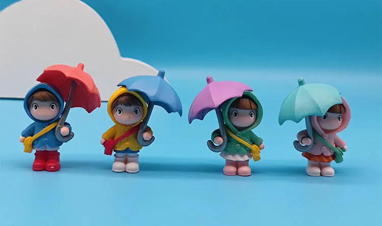 Description Picture 3 of itemCute Umbrella Couple Car Interior Decoration Action Figures Auto Rearview Mirror Dashboard Ornaments Doll Landscape Crafts 1pc