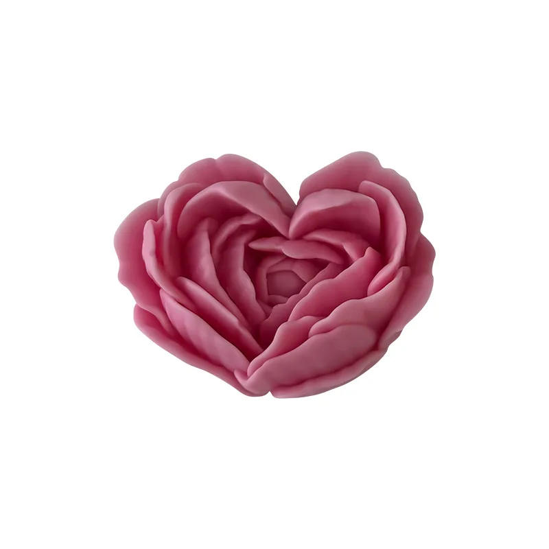 Description Picture 6 of itemLove Flower Silicone Mold DIY Heart Shaped Rose Scented Candle Plaster Soap Resin Molds Handmade Chocolate Dessert Cake Tool
