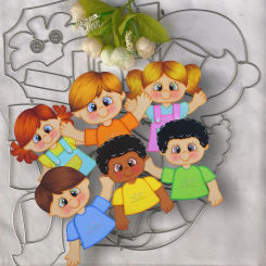 Girl Boys Dolls Dies Metal Scrapbooking Stencil Template for DIY Embossing Paper Photo Album Greeting Gift Cards Cut Die New