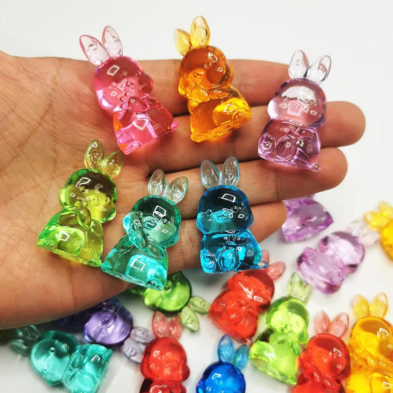 Description Picture 2 of itemCamal 10pcs 39mm Colorful Cute Rabbit Bunny Hare Acrylic Animal Game Piece For Board Games Children Amusement Park Decoration