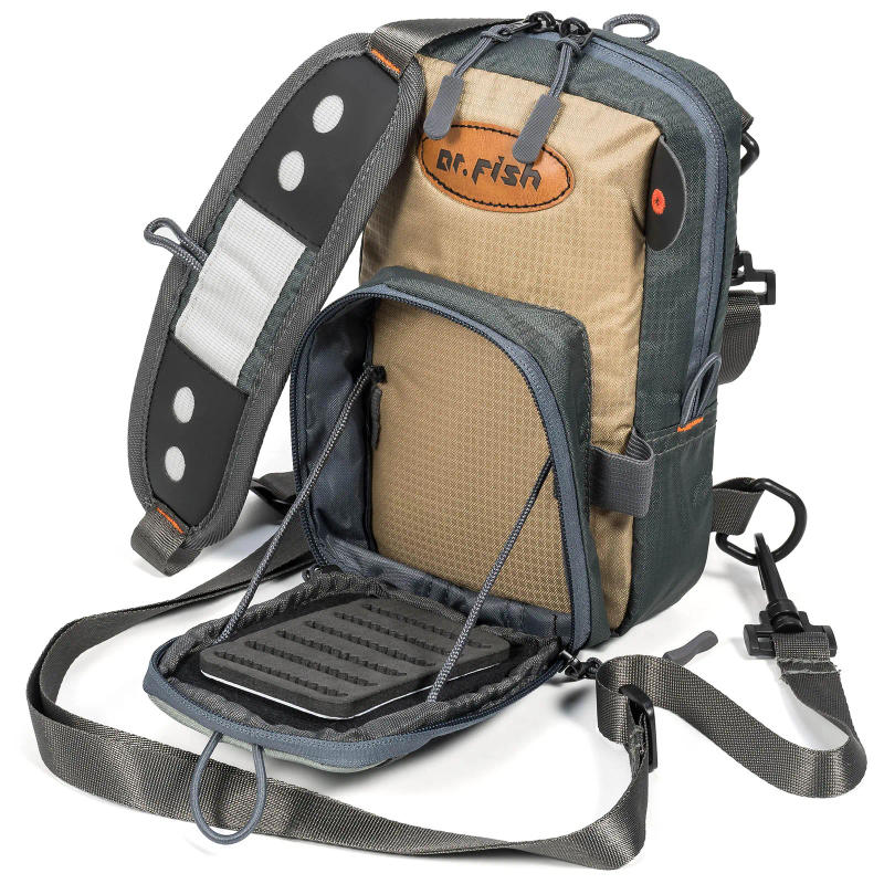 Description Picture 6 of itemFly Fishing Chest Bag,Waist Pack,for Fishing Tool Flies Lure,Light Weight,Breathable,Adjustable,Double SBS Zippers