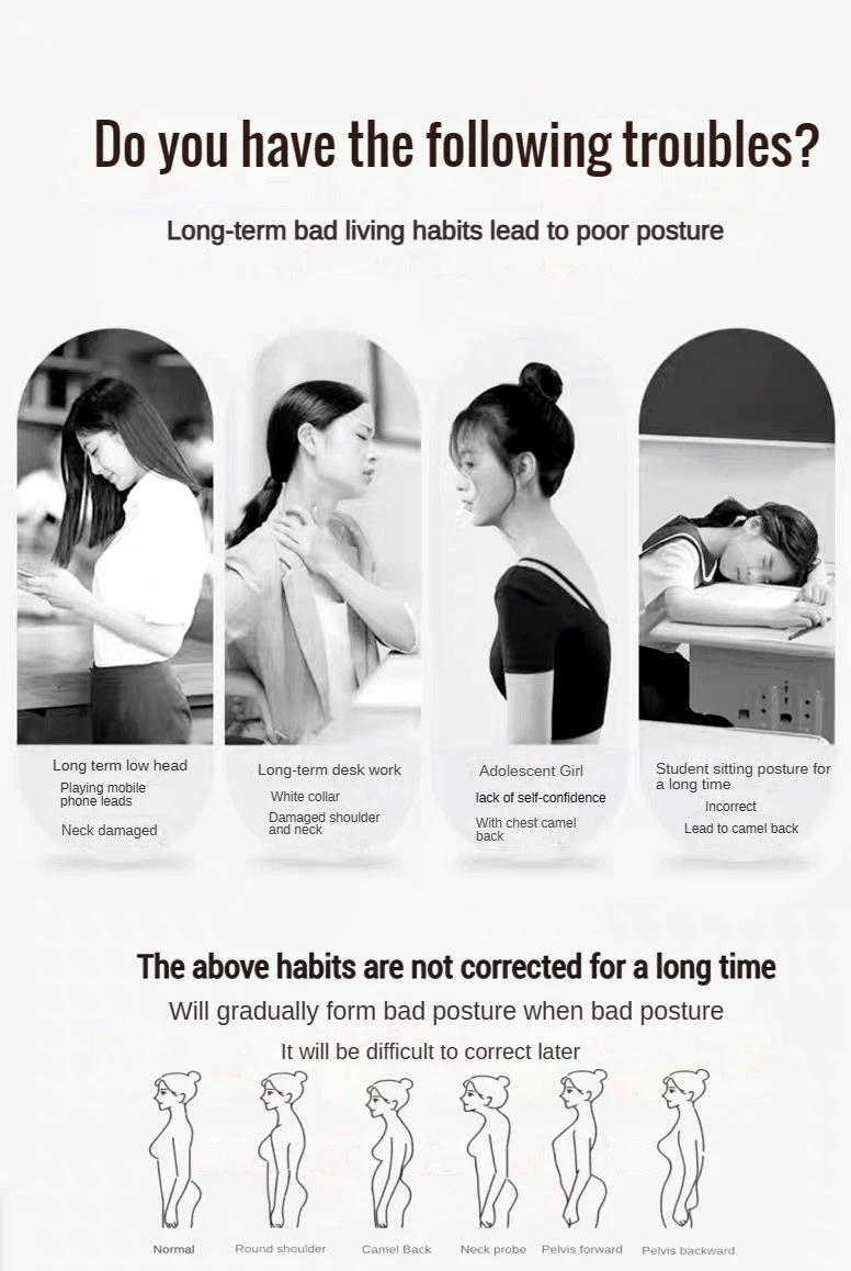 Description Picture 4 of itemBack Posture Corrector for Women Breathable Elastic Brace Back Posture Correction Belt Adjustable Shoulder for Student and Man