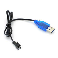 USB Charger Cable For 3.7V 400mA Lithium Battery Charger SM-2P Forward Plug Electric Toy USB Charging Cable