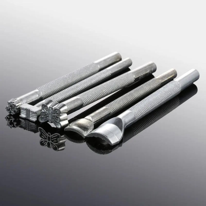 Description Picture 4 of itemMetal Leather Working Saddle Making Tools Carving Leather Craft Stamps Leather Stamping Solid DIY Printinting Staming