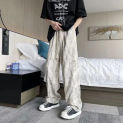 Hang down object wide-legged pants straight men's trousers for popular logo wind tide comfortable leisure trousers