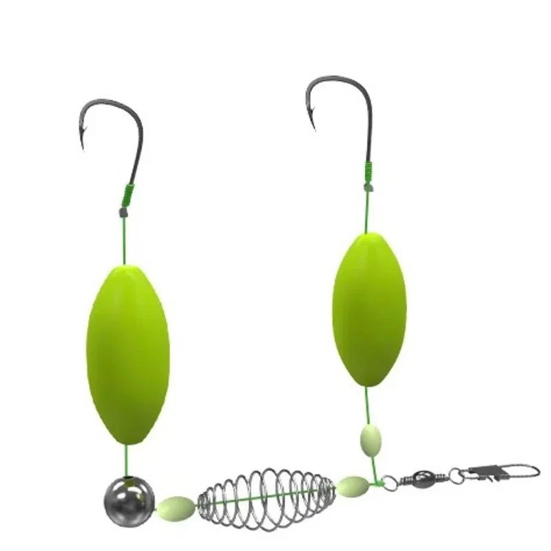Description Picture 5 of item2 Pcs Double Hook Fishing Hair Rigs Hook Suspension Anti Bottom Carp Fishing Hook Ready Made Carp Rigs Fishing Lure