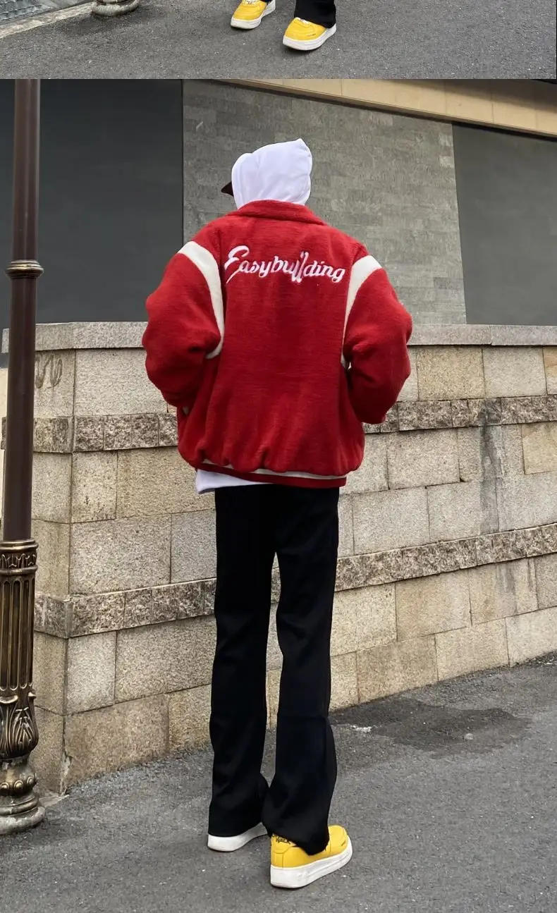 Description Picture 4 of itemAmerican Retro Drawstring Sweatpants for Men and Women, Trendy Sporty Casual Baggy Pants Black White Stylish Flared Trousers