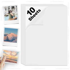10 Sheets Transparent Cold Laminated Film A4 Paper Sticker Matte Clear Waterproof Cold Laminating Sheets for Photo Picture Card