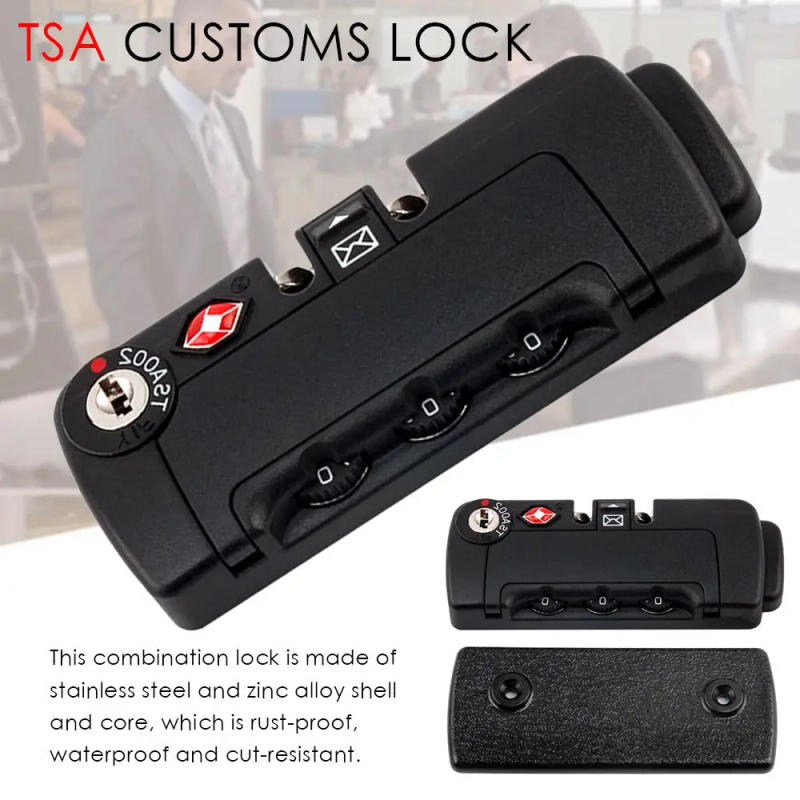 Description Picture 2 of itemTSA708 Customs Password Lock Multi-purpose 3-digit Combination Lock  For Travel Luggage Suitcase Anti-Theft Code Padlock
