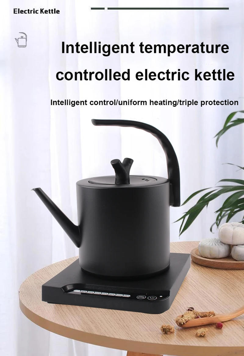 Description Picture 3 of itemLong Mouth Electric Kettle Hand Brew Drip Coffee Pot Temperature Control Teapot Keep-Warm Hot Water Heating Boiler Milk Heater
