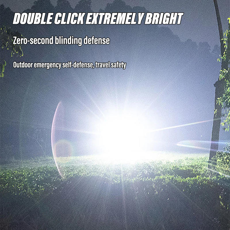 Description Picture 6 of itemSuper Bright LED Mini Flashlight Rechargeable Torch Outdoor Searchlight Portable Work Light with Magnet Back Clip Alloy Chain