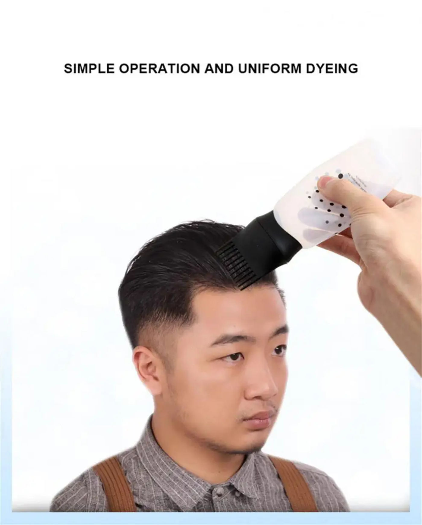 Description Picture 5 of itemDyeing Shampoo Bottle Easy To Use Must-have Ergonomic Hair Dye Bottle With Brush Hair Coloring Tool Hair Dye Applicator Bottles