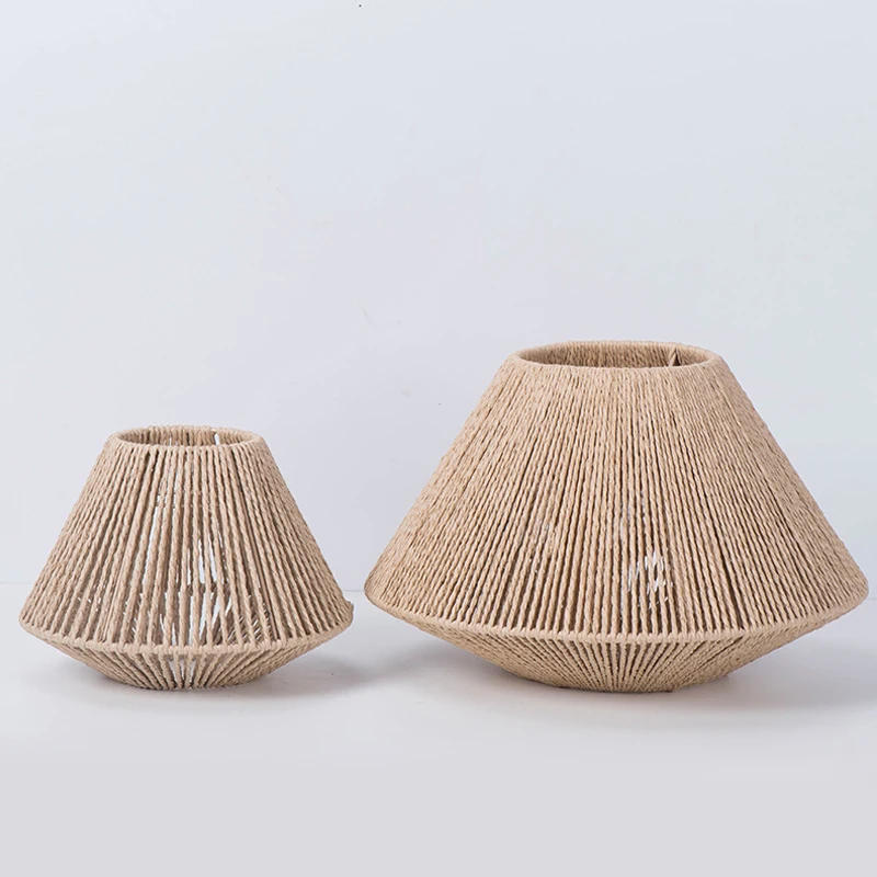 Description Picture 4 of itemVintage Straw Woven Lampshade Hanging Lamp Cover Rustic Lamp Shade For Home Hotel Restaurant Bedroom Decoration Lampshade 2size