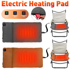 USB Heated Camping Seat Cushion Self Heating Winter Warm Seat Cushion Mat 3 Levels Temperature Electric Heating Pad for Outdoor