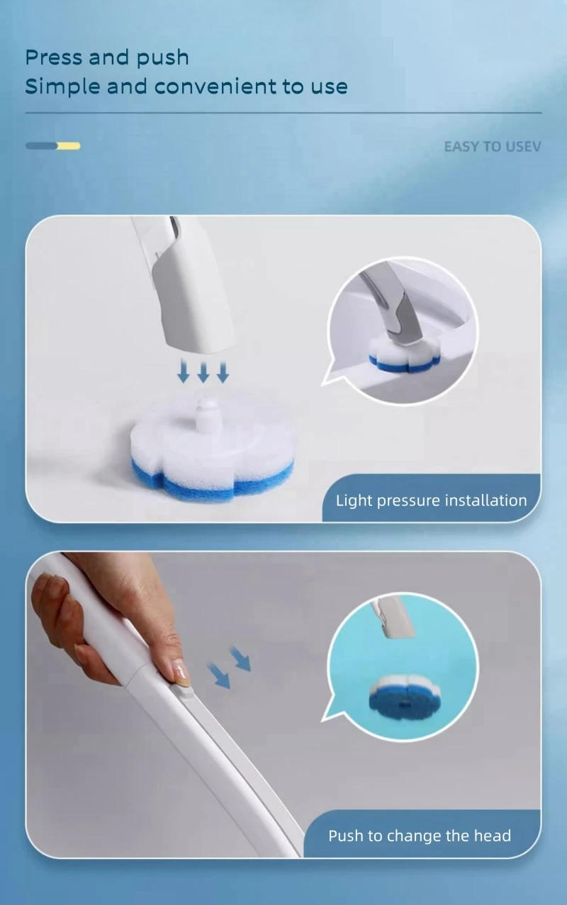 Description Picture 5 of itemDisposable Toilet Brush Set Toilet Bowl Cleaning Kit Cleaners with Refills Floorstand Cleaning Tool for Bathroom Wc Accessories