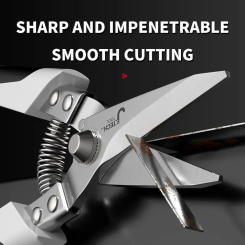Professional Industrial Shears:Stainless Steel Scissors Tin Snips for Metal Sheet & PVC Pipe Cutting