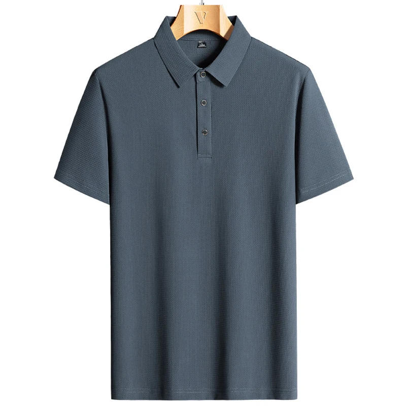 Description Picture 6 of itempolo shirt men M-7XL 8XL 9XL Summer new High quality mens short-sleeved polo shirt Ice silk Men's business casual polo shirt A90