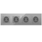 4x sockets grey