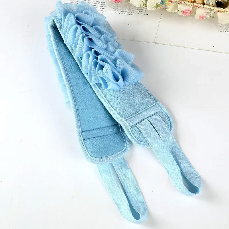 Description Picture 6 of item2 In 1 Shower Exfoliating Back Scrubber Bath Belt Towel Deep Mud Clean Korean Body Washcloth Japanese Rear Scrub Pull Strap Tool