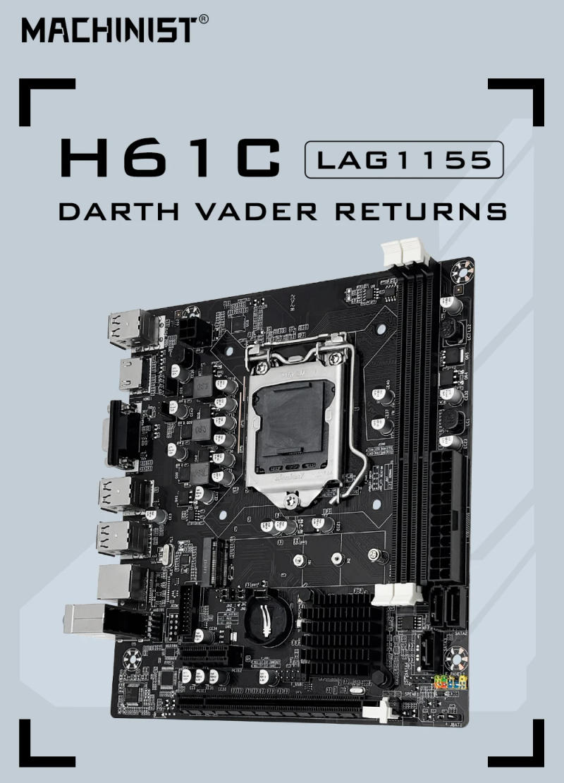 Description Picture 2 of itemMACHINIST H61 Motherboard LGA 1155 DDR3 RAM Compatible With Intel Core CPUs 2nd And 3rd Generations Supports M.2 NVME SDD